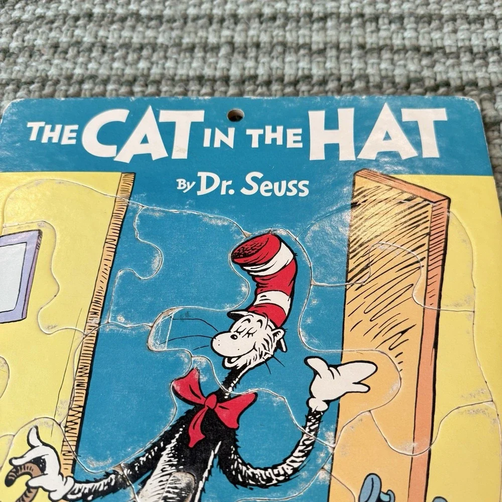 The‎ Cat In The Hat Dr. Seuss Frame Tray Puzzle Warren Company Vintage Kids 1985